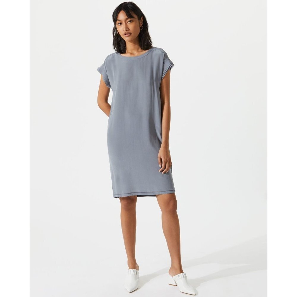 JIGSAW Layered Sleeve Silk Front Dress